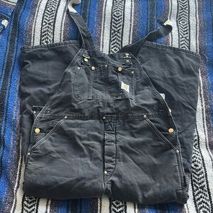 Carhartt Mens Heavyweight Quilt lined Insulated Cotton Duck Work Overalls 38x 26